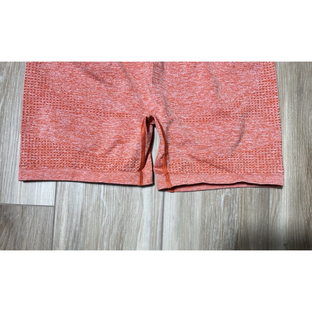 GYMSHARK Red Orange Seamless Compression Athletic Shorts - Size XL (?) - Picture 8 of 12